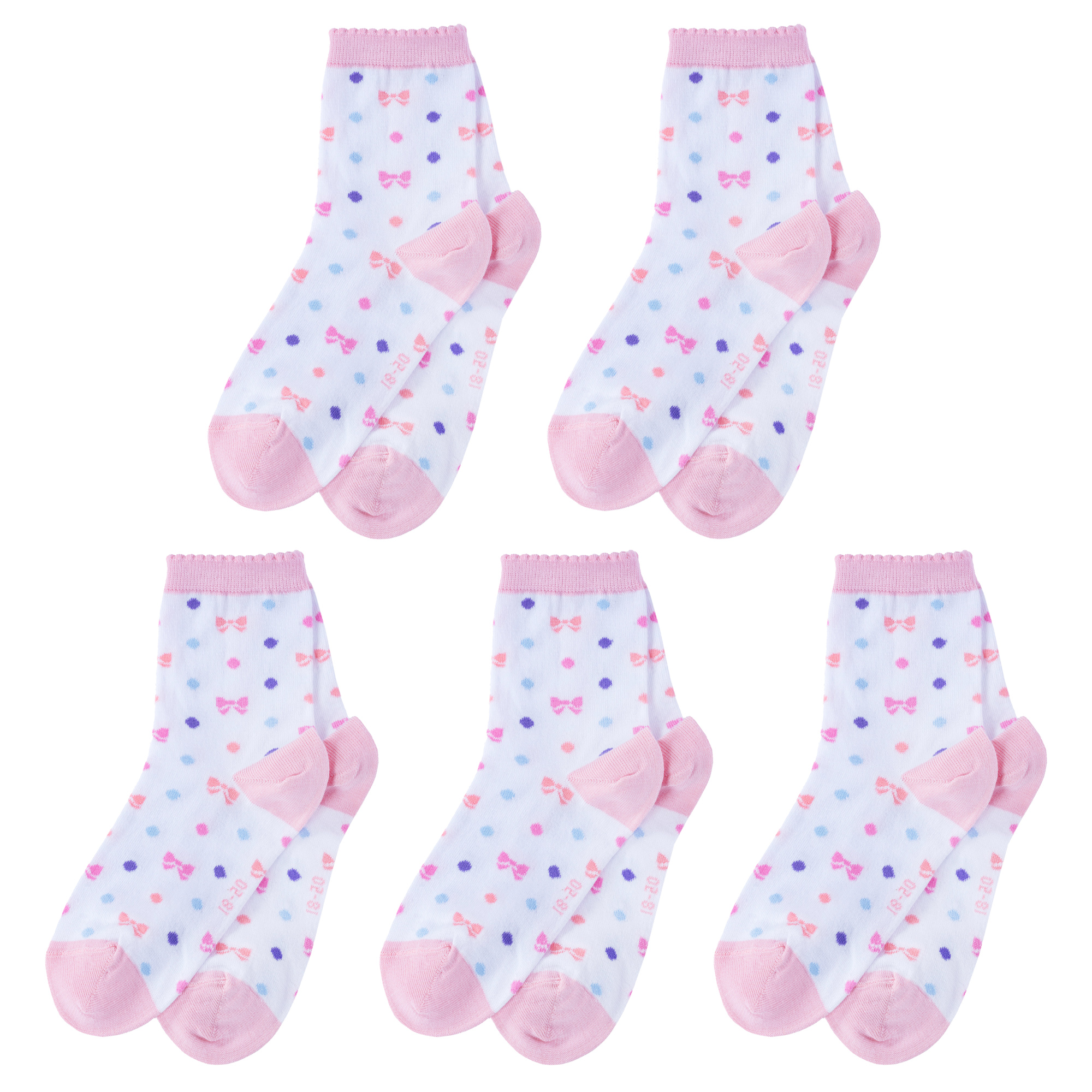 

Носки детские LorenzLine 5-Л105, белый; розовый, 12-14, 5-Л105