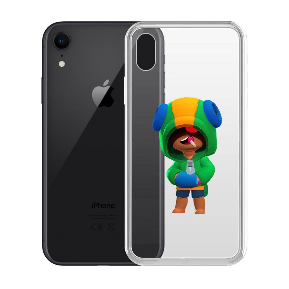 

Чехол-накладка Krutoff Clear Case Brawl Stars-Леон для iPhone XR, Прозрачный