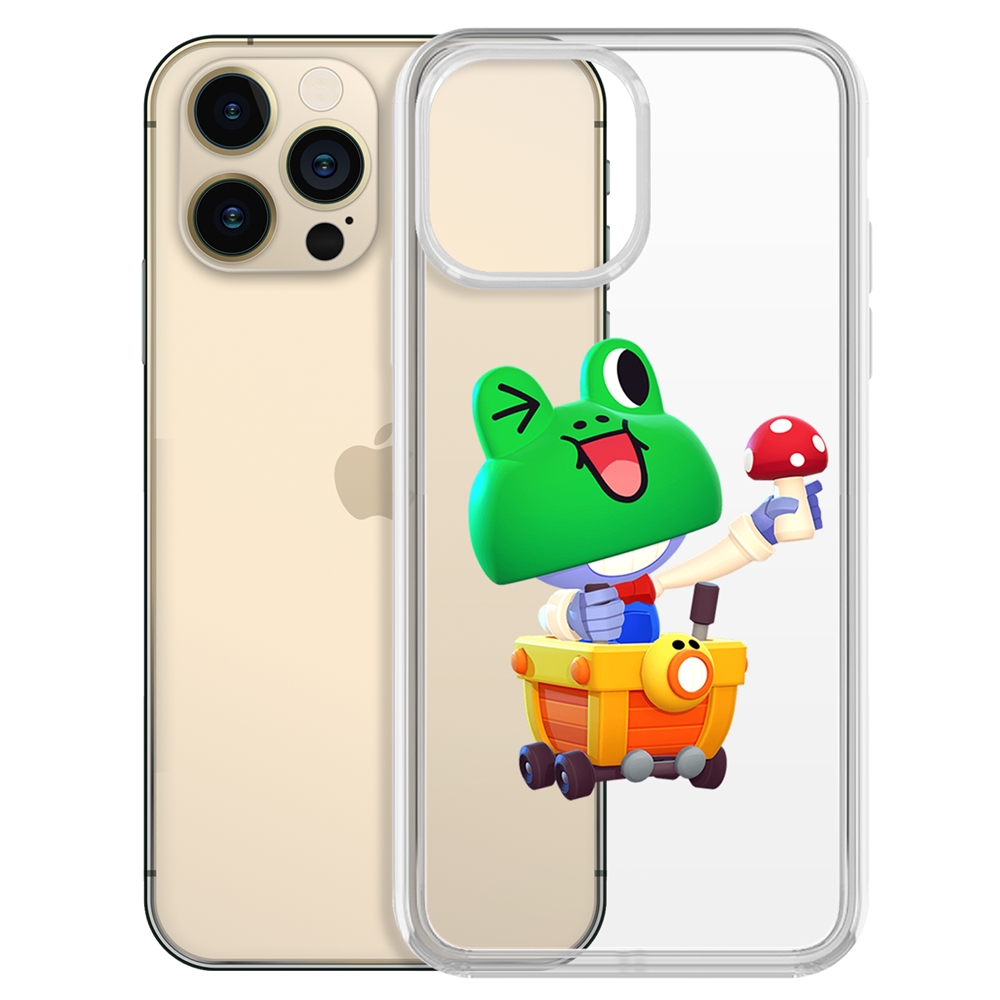

Чехол-накладка Krutoff Clear Case Brawl Stars-Леонард Карл для iPhone 13 Pro Max
