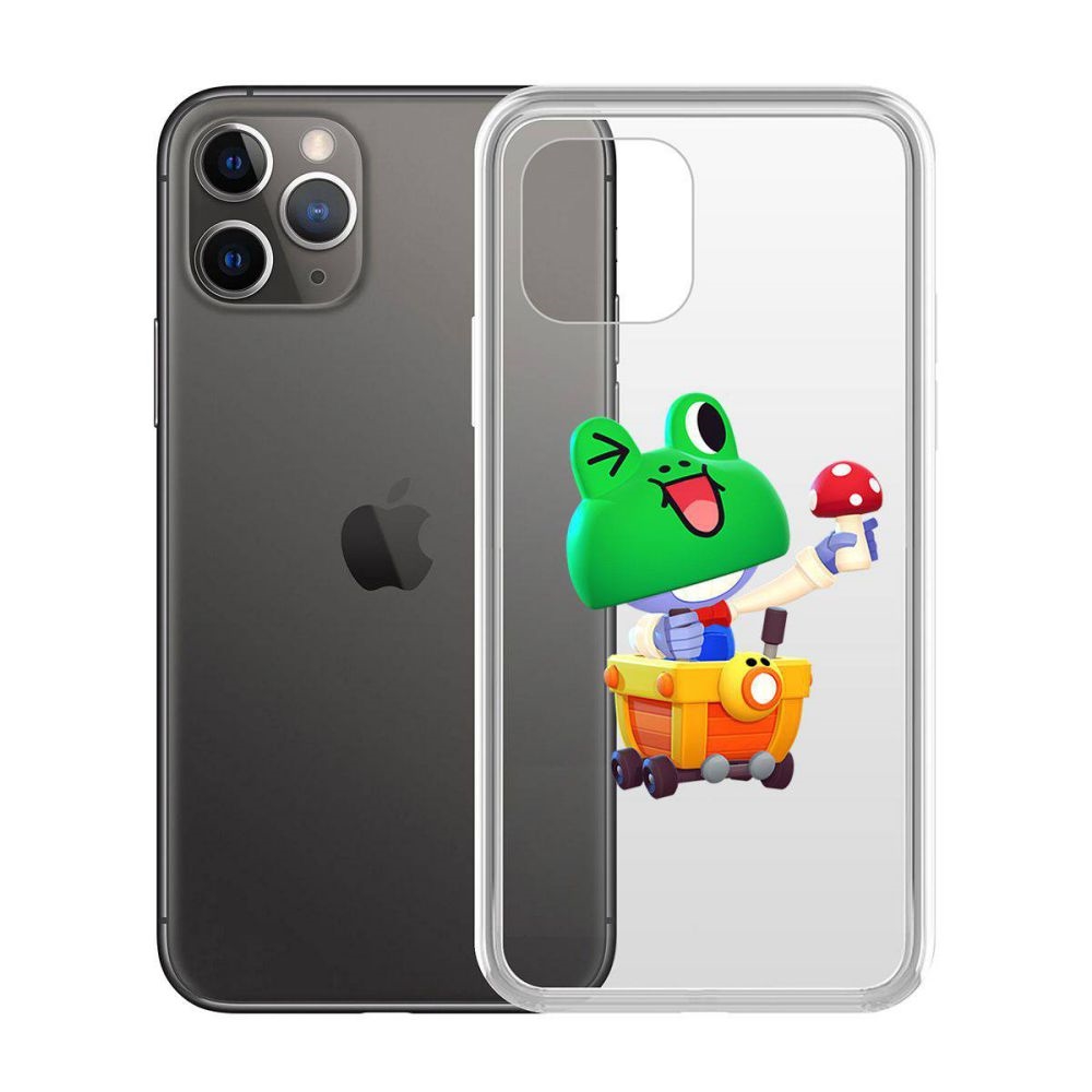 

Чехол-накладка Krutoff Clear Case Brawl Stars-Леонард Карл для iPhone 11 Pro