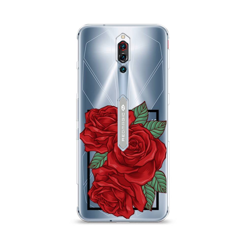 

Чехол на ZTE RedMagic 5S Три алые розы, Красный, 134250-2