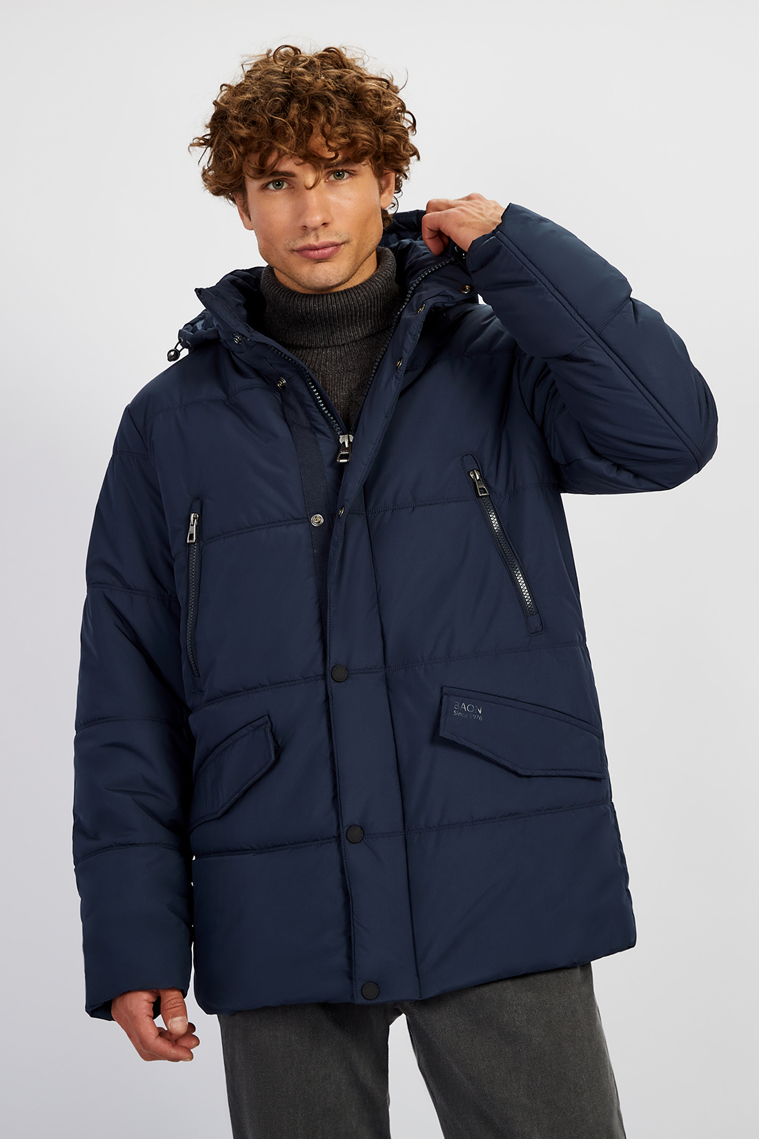 

Куртка мужская Baon B5322511 синяя 3XL, Синий, B5322511