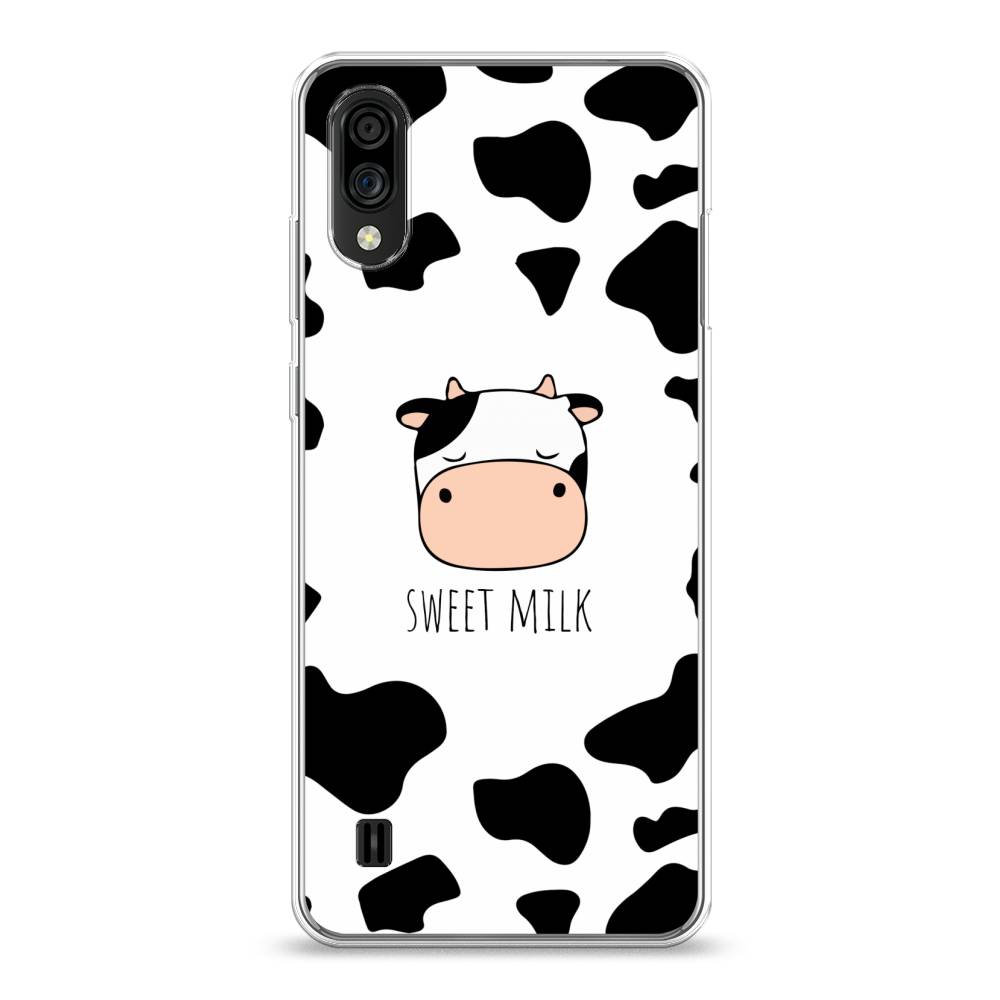 

Чехол на ZTE Blade A51 lite "Sweet milk", Розовый;белый;черный, 134850-1