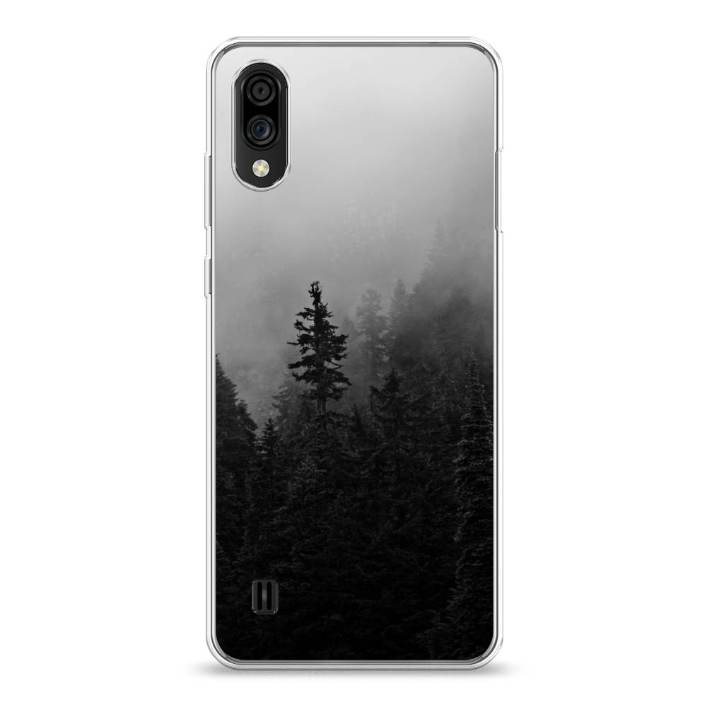 

Чехол на ZTE Blade A51 lite "Туманный лес", Серый;черный, 134850-2