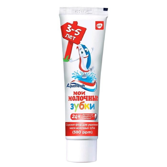 

Детская зубная паста Aquafresh «Мои молочные зубки», от 3 до 5 лет, 50 мл