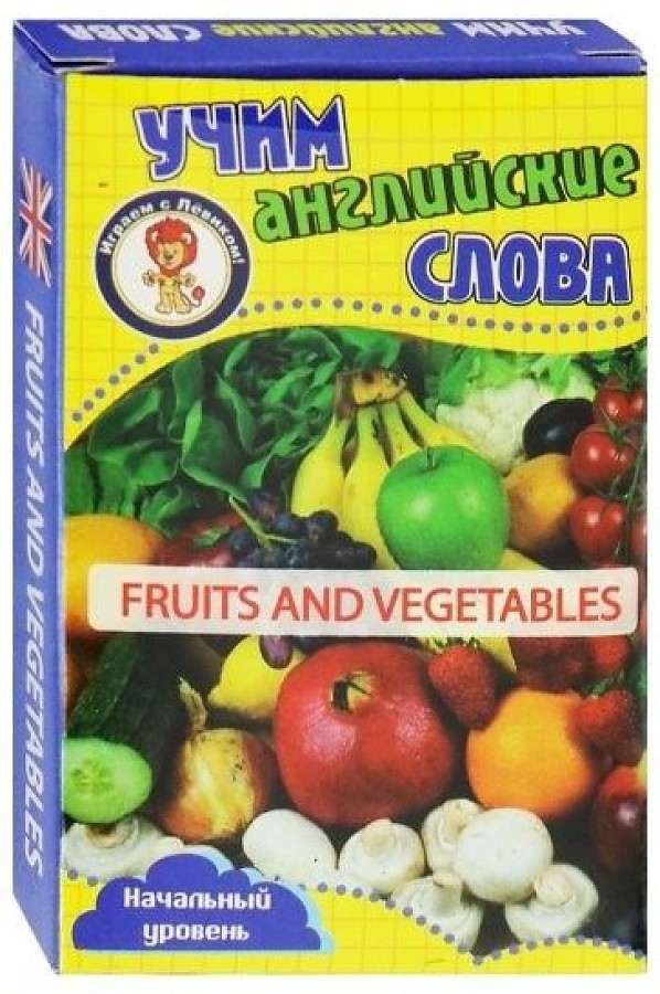 Развивающие карточки Учим английские слова Фрукты и овощи 199₽