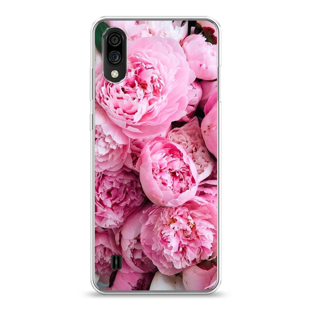 

Чехол на ZTE Blade A51 lite "Розовые пионы", Бежевый;розовый, 134850-2