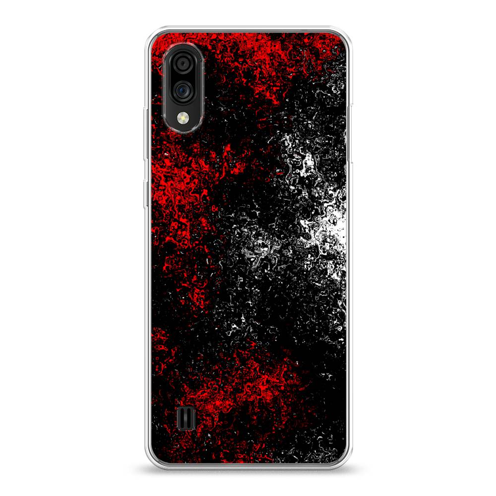 

Чехол на ZTE Blade A51 lite "Монотипия", Красный;черный;белый, 134850-3
