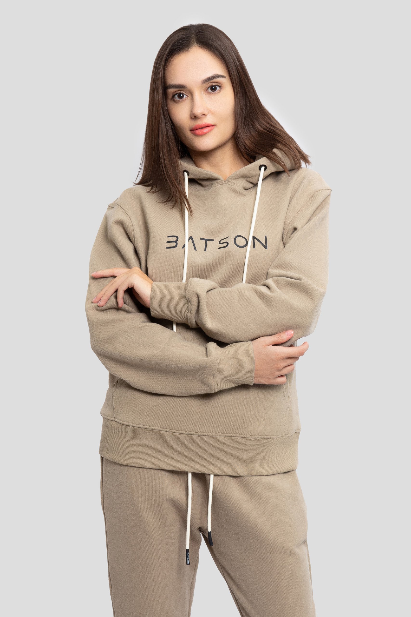 фото Худи женское batson qr every uni w коричневое xl