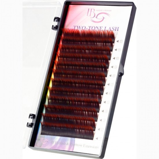 

Ресницы двухтоновые I beauty омбре Красные, L, 0.10, 7-12 mm, Красный