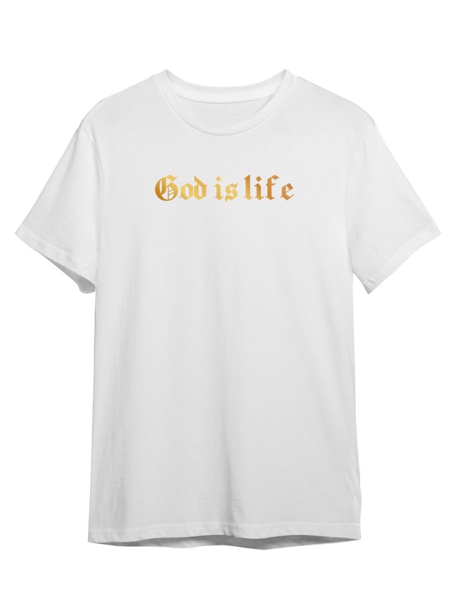 

Футболка унисекс Каждому Своё God is life/Готика STGO4ZG белая 2XL, Белый, "God is life/Готика" STGO4ZG