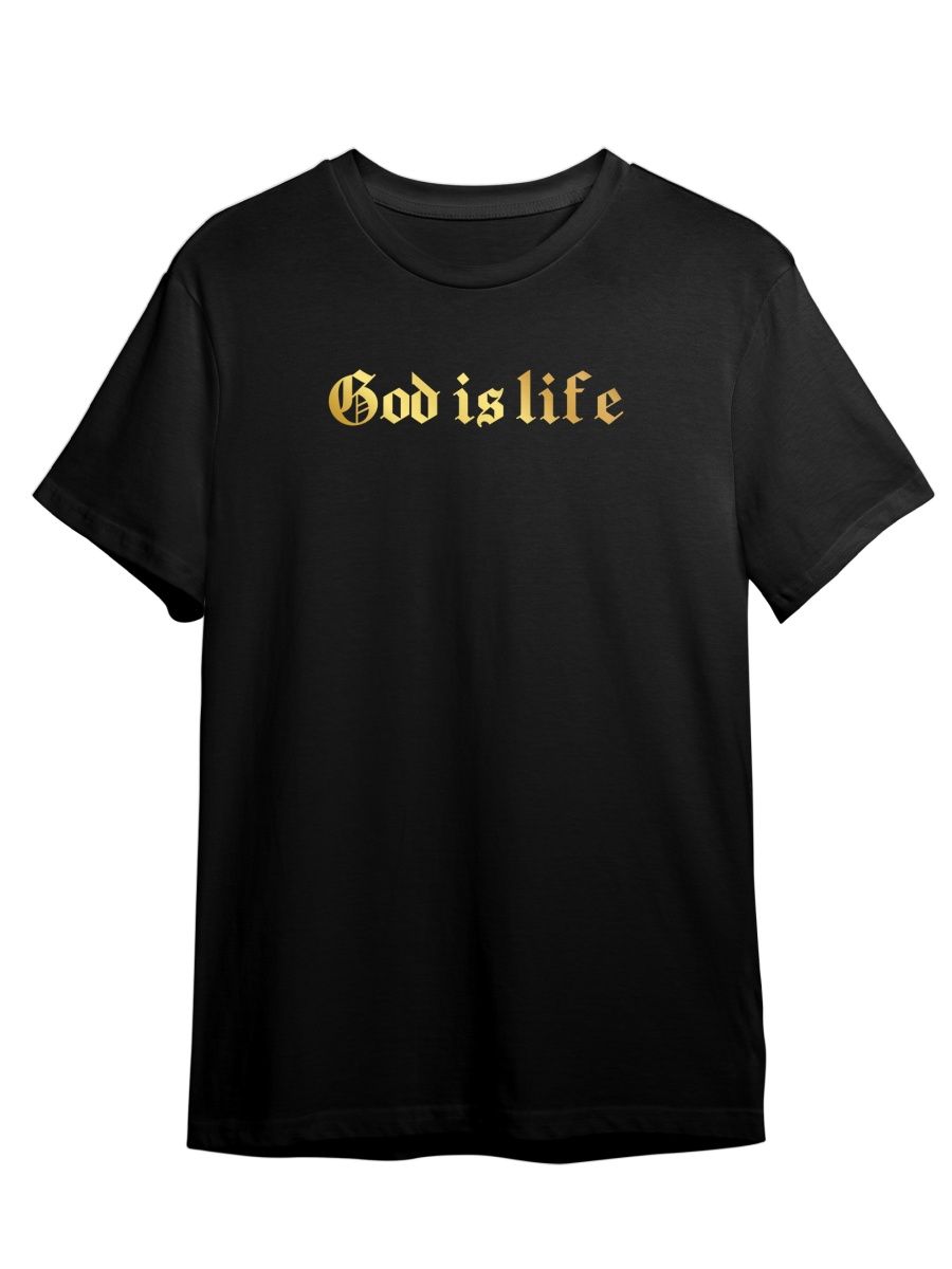 

Футболка унисекс Каждому Своё God is life/Готика STGO4ZG черная 2XL, Черный, "God is life/Готика" STGO4ZG