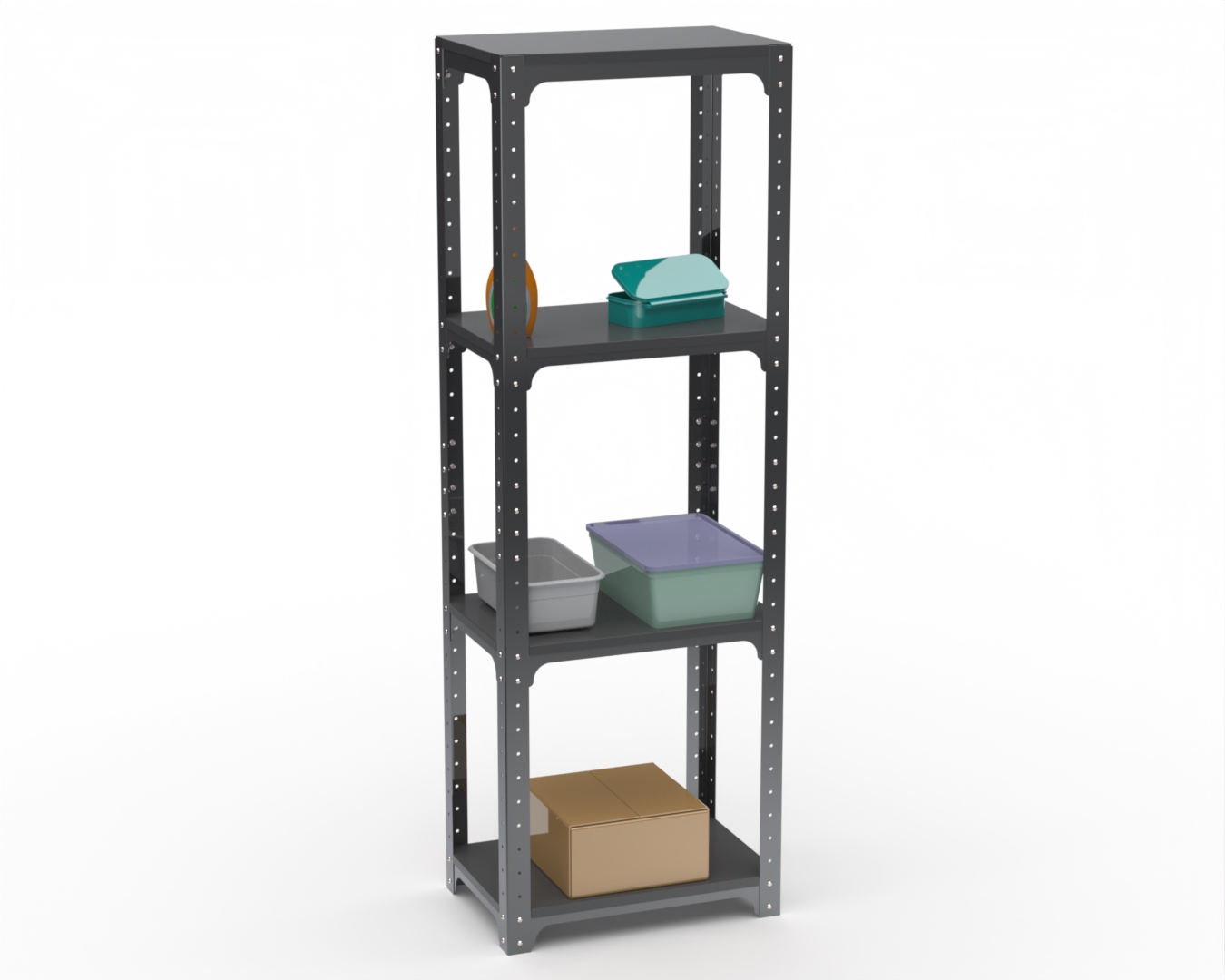 

Стеллаж Metalex Kit Comfort 1800х400х600 4 полки, Серый, Kit Comfort