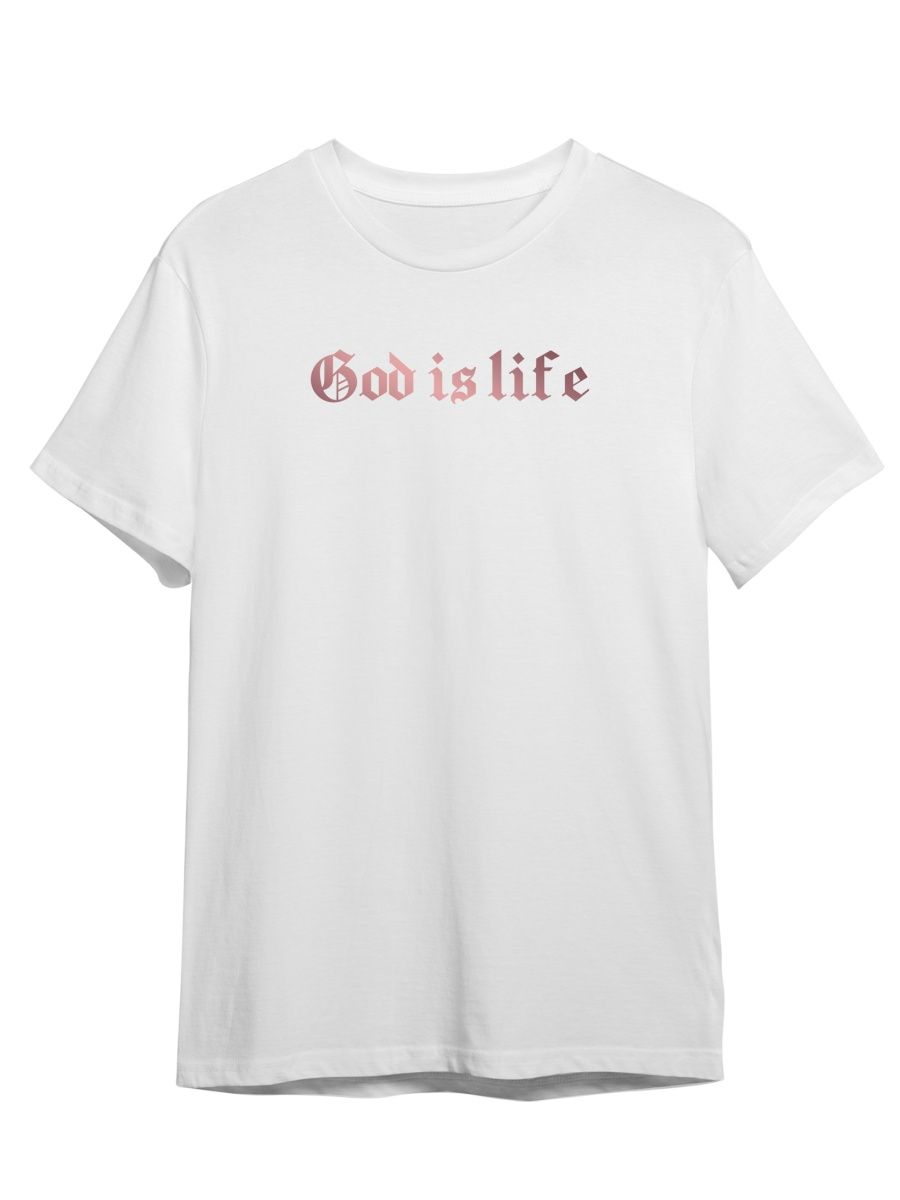 

Футболка унисекс Каждому Своё God is life/Готика STGO4ZP белая M, Белый, "God is life/Готика" STGO4ZP