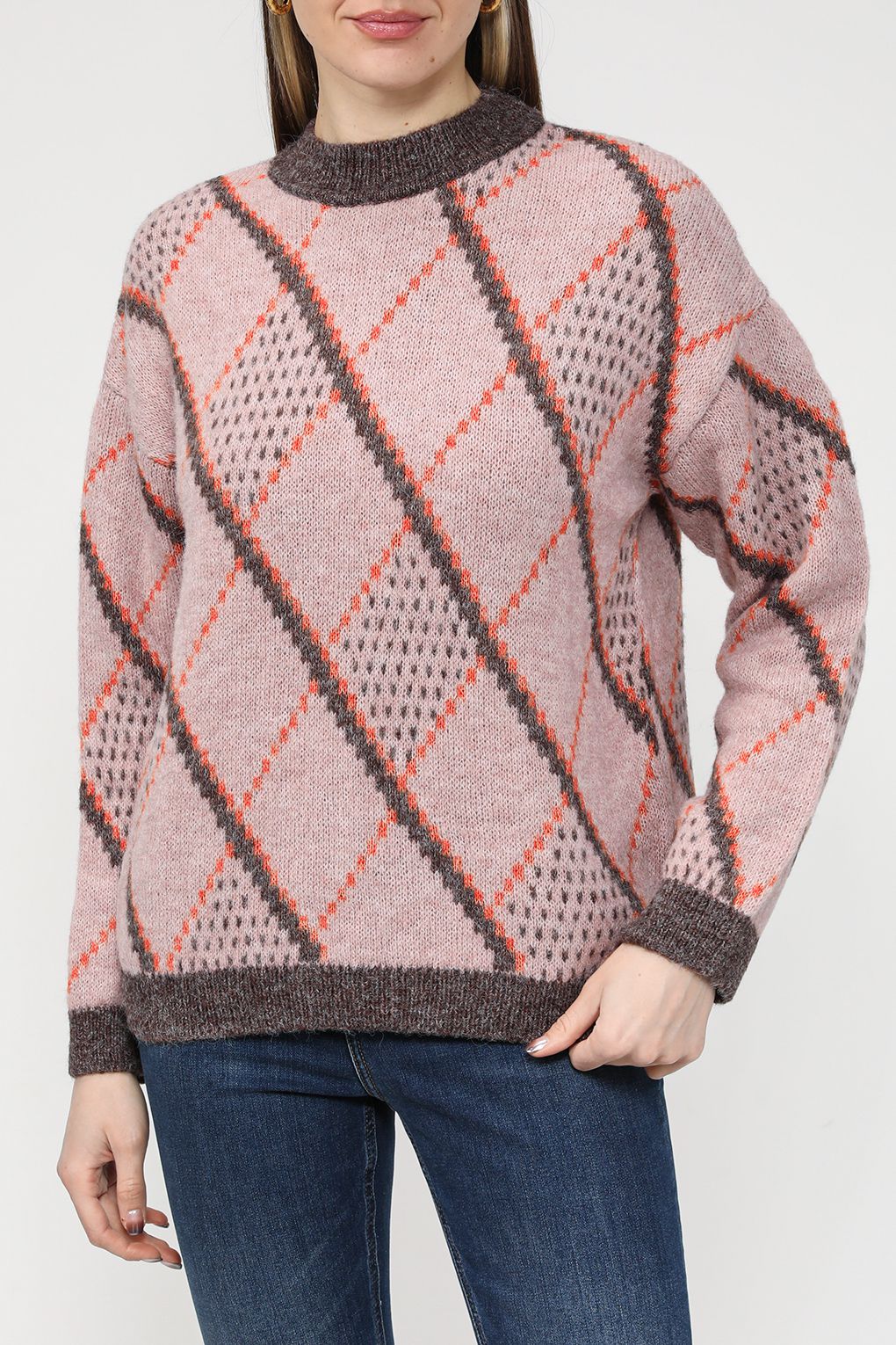 

Джемпер женский Esprit Casual 093EE1I324 розовый 2XL, 093EE1I324