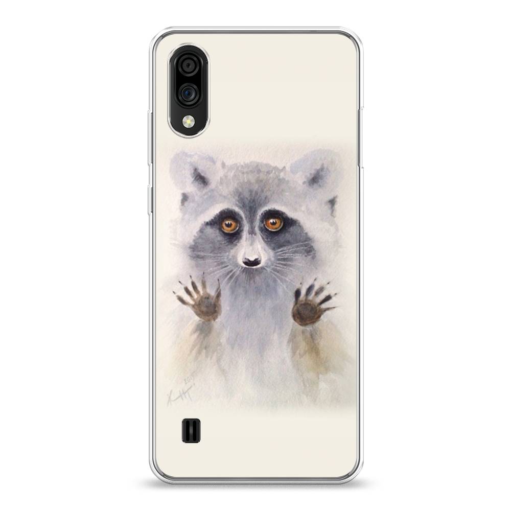 

Чехол на ZTE Blade A51 lite "Енот за стеклом", Бежевый;серый, 134850-4