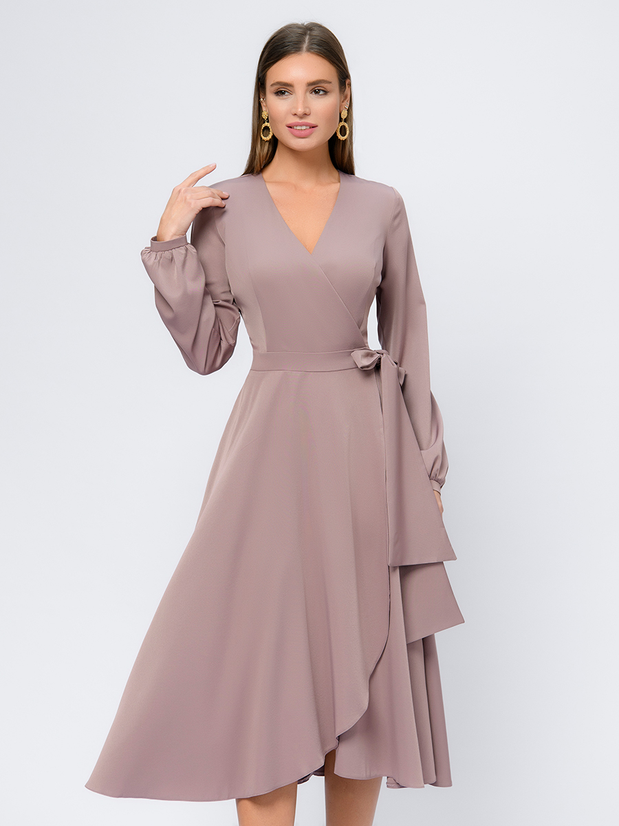 

Платье женское 1001dress 0101481MO коричневое 46, Коричневый, 0101481MO