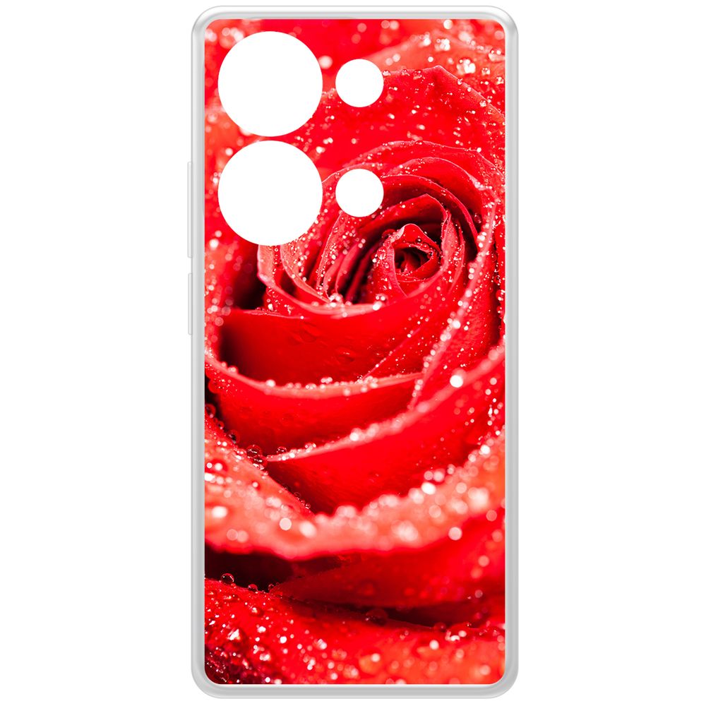 

Чехол-накладка Krutoff Clear Case Роза для Xiaomi Poco M6 Pro 4G, Прозрачный