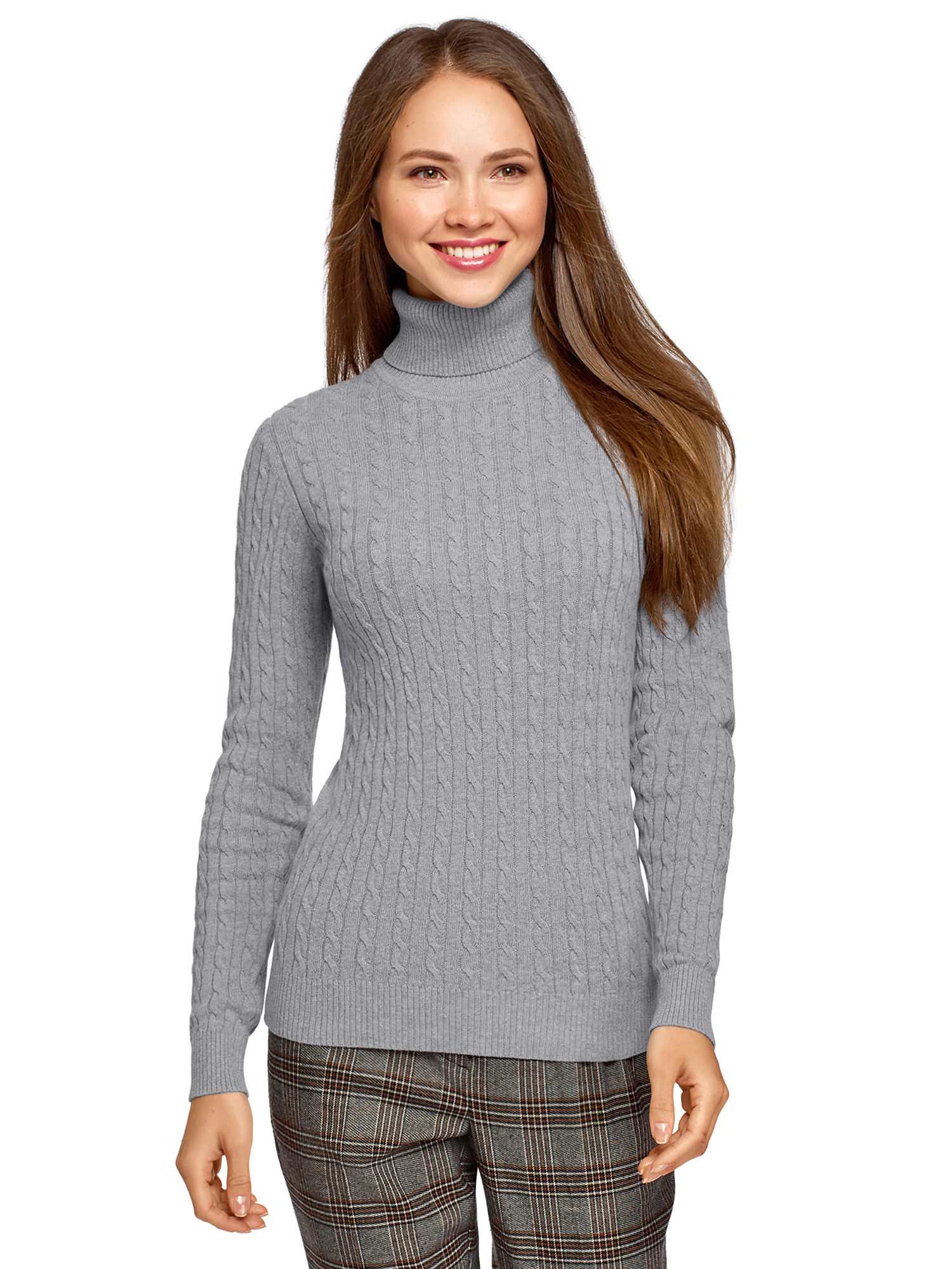 

Водолазка женская oodji 74410104-2B серая XL, 74410104-2B