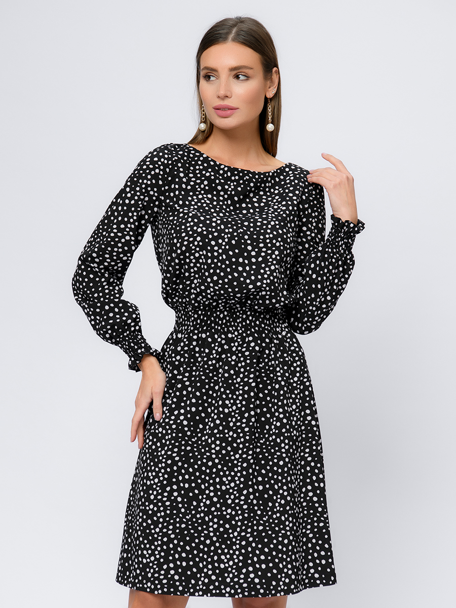 

Платье женское 1001dress 0101713BP черное 48, Черный, 0101713BP