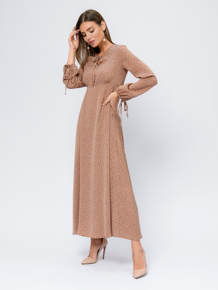

Платье женское 1001dress 0101797BG коричневое 48, 0101797BG