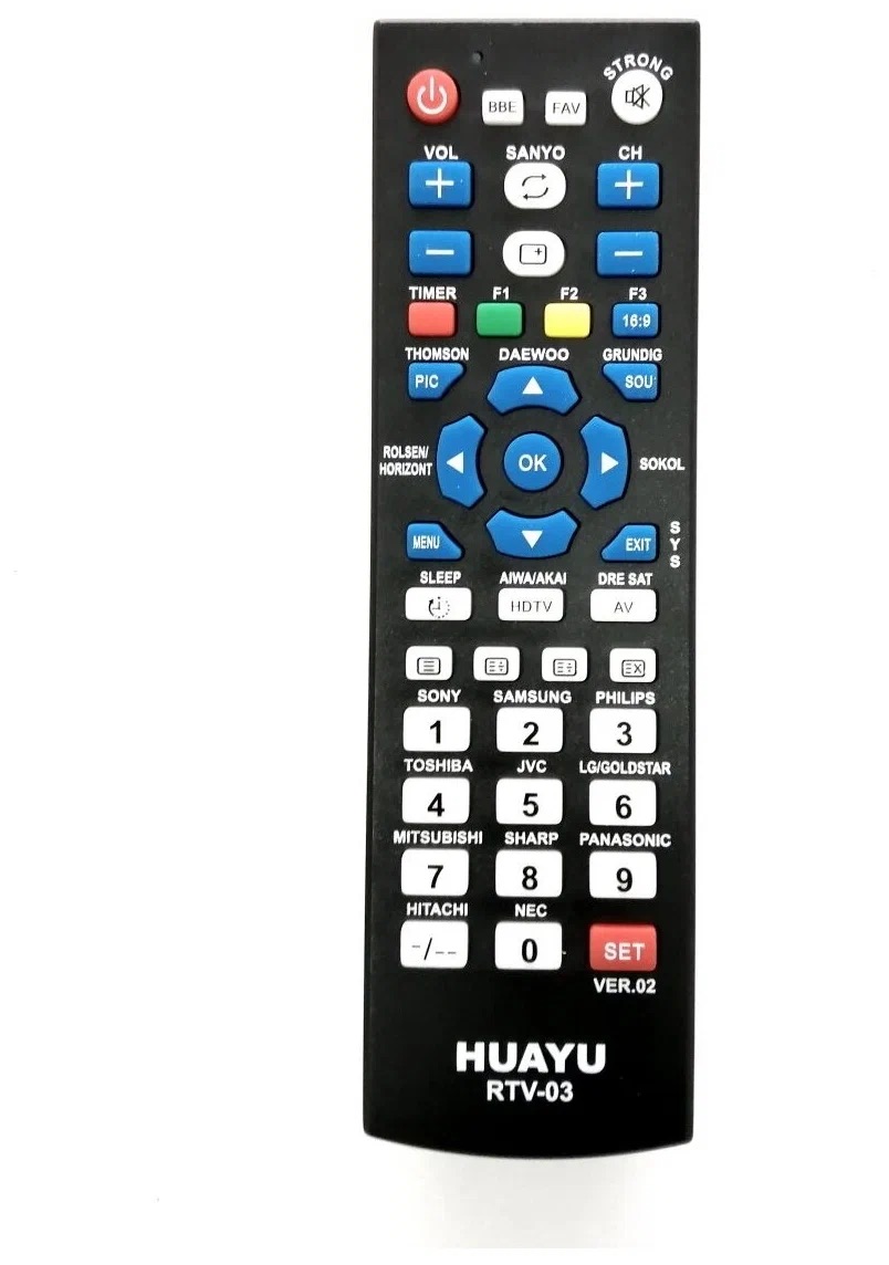 Пульт универсальный Huayu RTV-03 VER.02 для различных брендов!