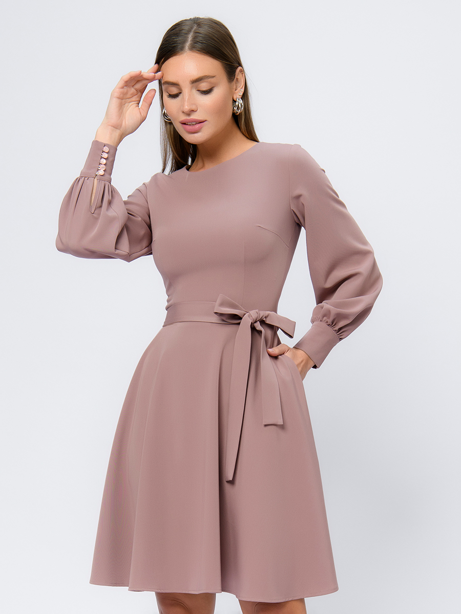 

Платье женское 1001dress 0102201BG коричневое 50, Коричневый, 0102201BG