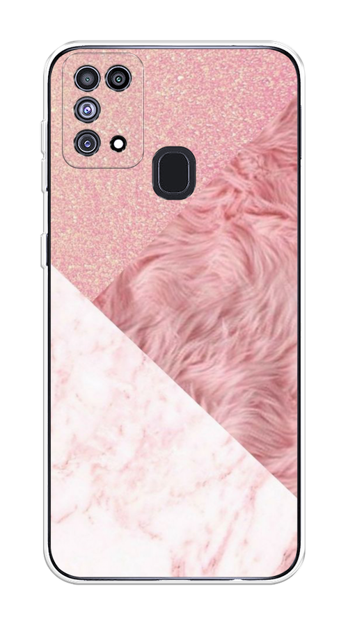 

Чехол на Samsung Galaxy M31 "Текстурные треугольники", Розовый;белый, 2100750-1