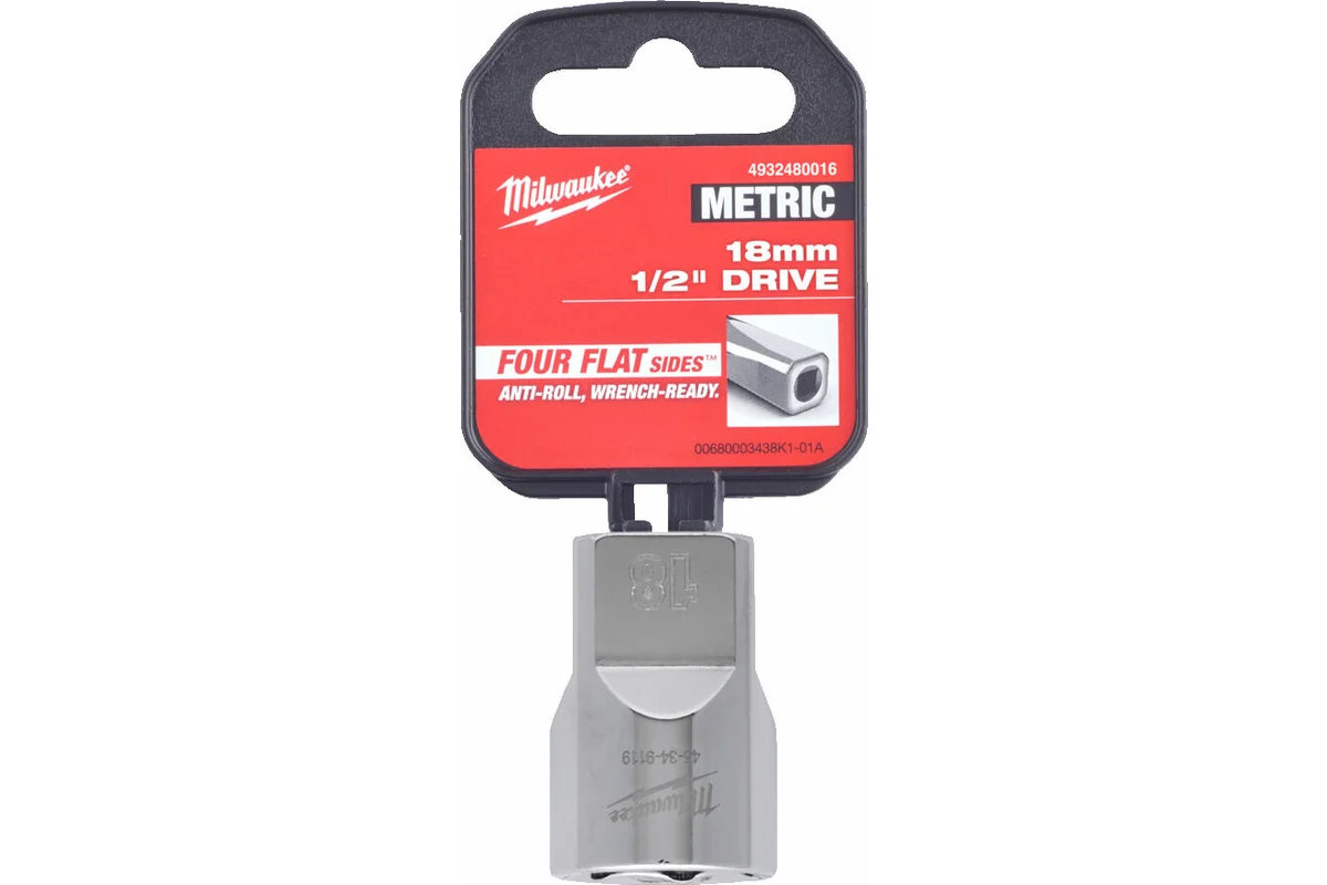 

1/2" головка - 18 мм (1 шт), 1/2 Drive Socket, Metric Standard-18MM