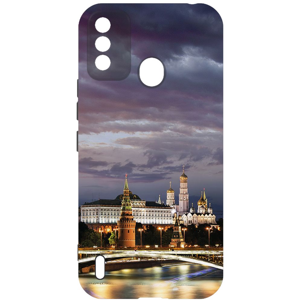 

Чехол-накладка Krutoff Soft Case Россия, Московский Кремль для ITEL A48 черный