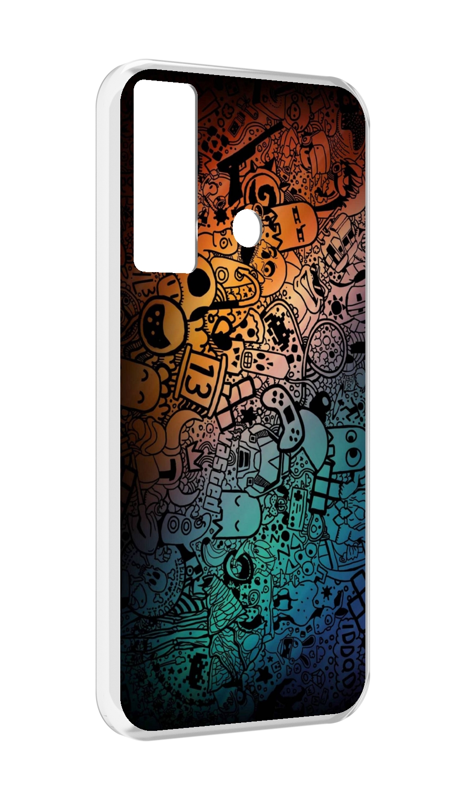 

Чехол MyPads стикеты в тени для Tecno Camon 17, Прозрачный, Tocco