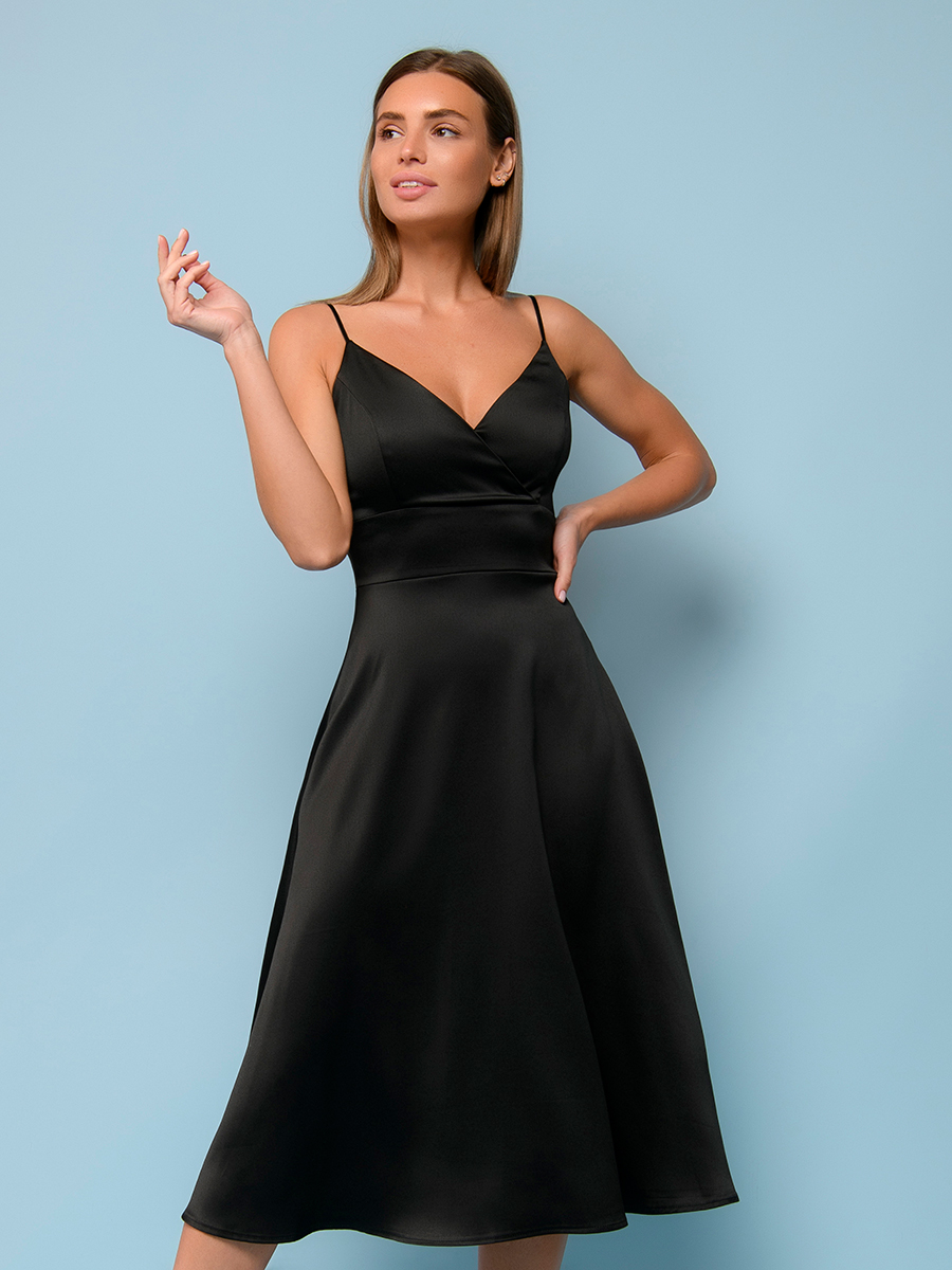 

Платье женское 1001dress 0102532BK черное 46, Черный, 0102532BK