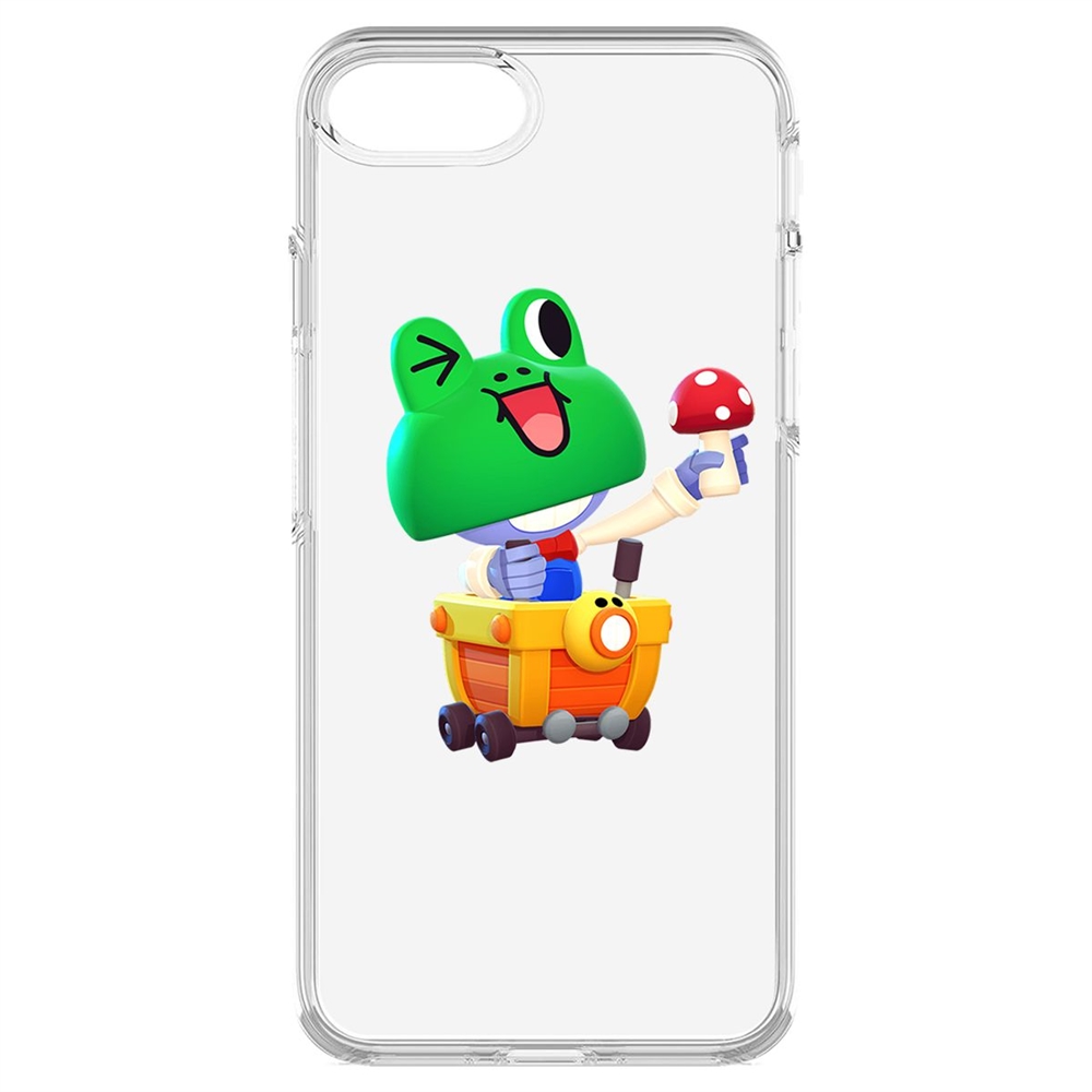 

Чехол-накладка Krutoff Clear Case Brawl Stars-Леонард Карл для iPhone 7/8/SE