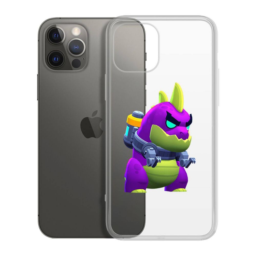

Чехол-накладка Krutoff Clear Case Brawl Stars-Мегамонстр для iPhone 12 Pro Max, Прозрачный
