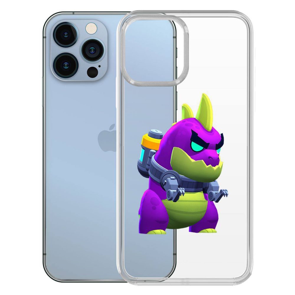 

Чехол-накладка Krutoff Clear Case Brawl Stars-Мегамонстр для iPhone 13, Прозрачный