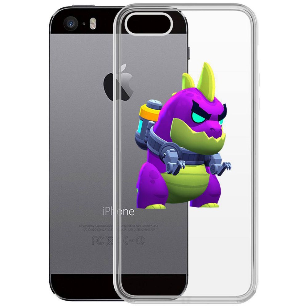 

Чехол-накладка Krutoff Clear Case Brawl Stars-Мегамонстр для iPhone 5/5s, Прозрачный