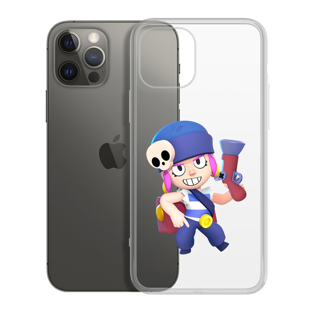 

Чехол-накладка Krutoff Clear Case Brawl Stars-Пенни для iPhone 12/12 Pro