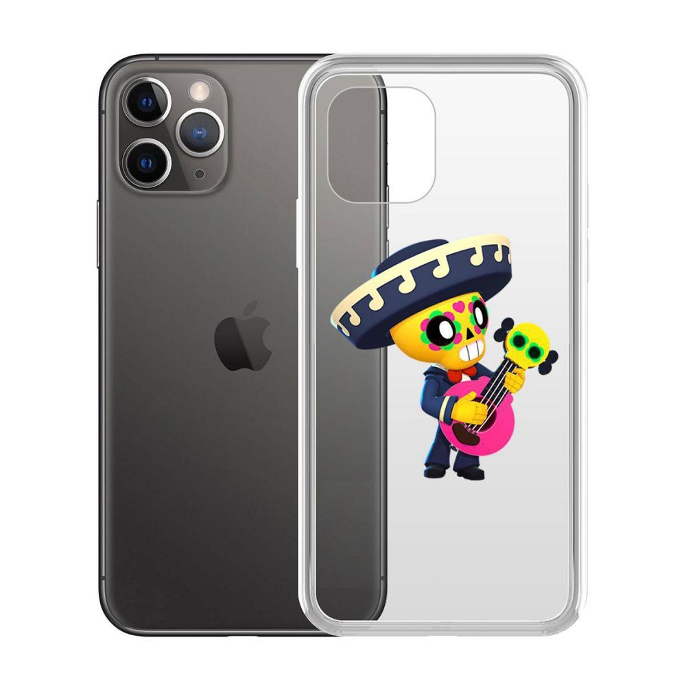 

Чехол-накладка Krutoff Clear Case Brawl Stars-Поко для iPhone 11 Pro, Прозрачный
