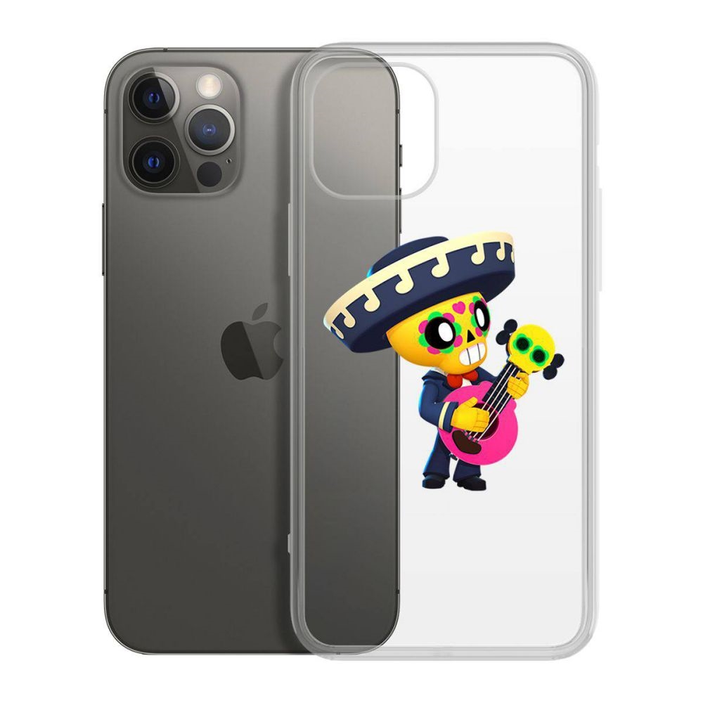 

Чехол-накладка Krutoff Clear Case Brawl Stars-Поко для iPhone 12 Pro Max, Прозрачный