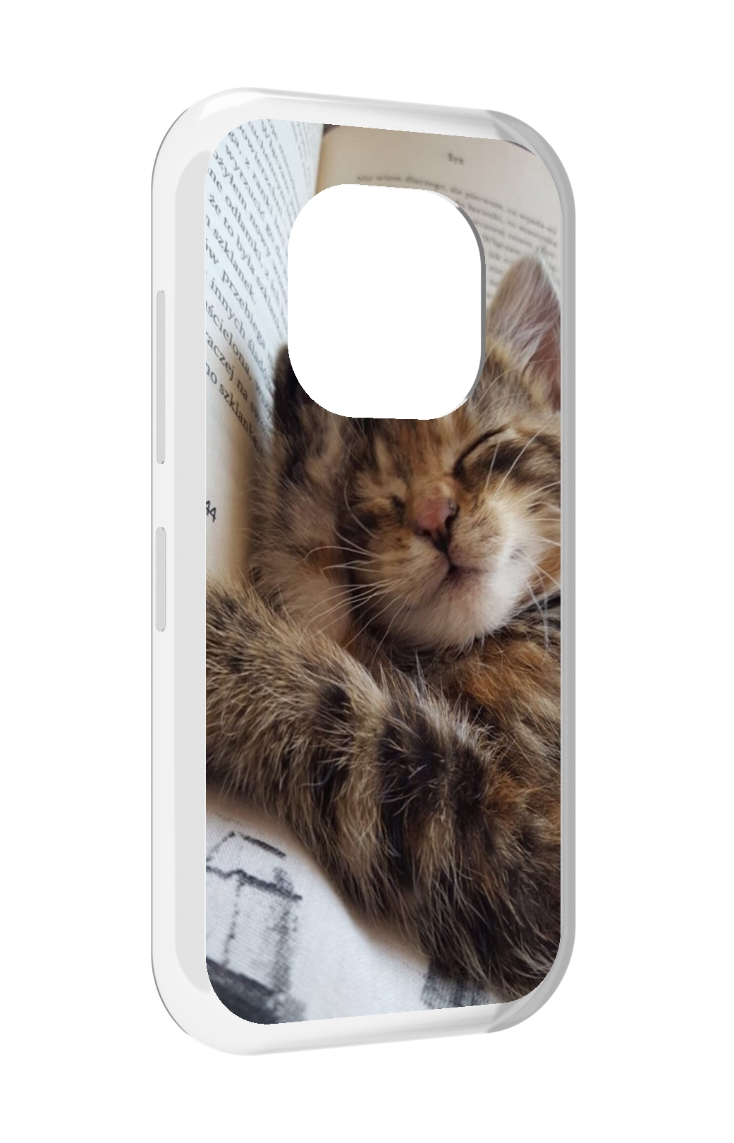 

Чехол задняя-панель-накладка-бампер MyPads Спящий-котенок для Doogee V20 противоударный, Прозрачный, Tocco