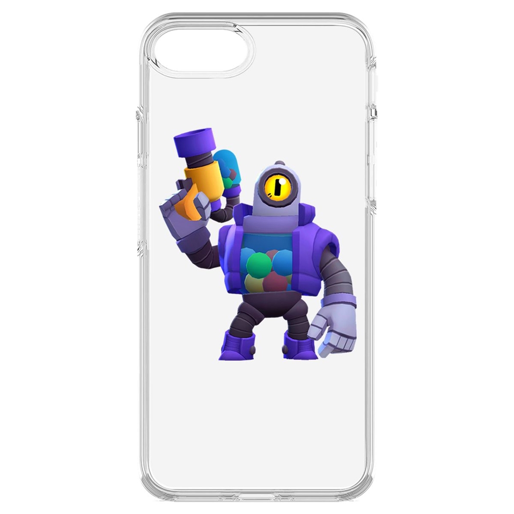 

Чехол-накладка Krutoff Clear Case Brawl Stars-Рико для iPhone 7/8/SE