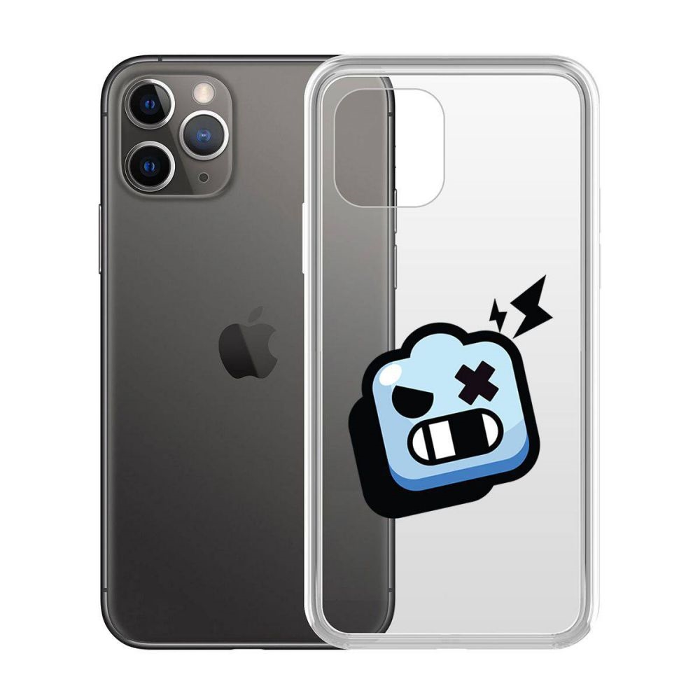 

Чехол-накладка Krutoff Clear Case Brawl Stars-Роборубка для iPhone 11 Pro, Прозрачный