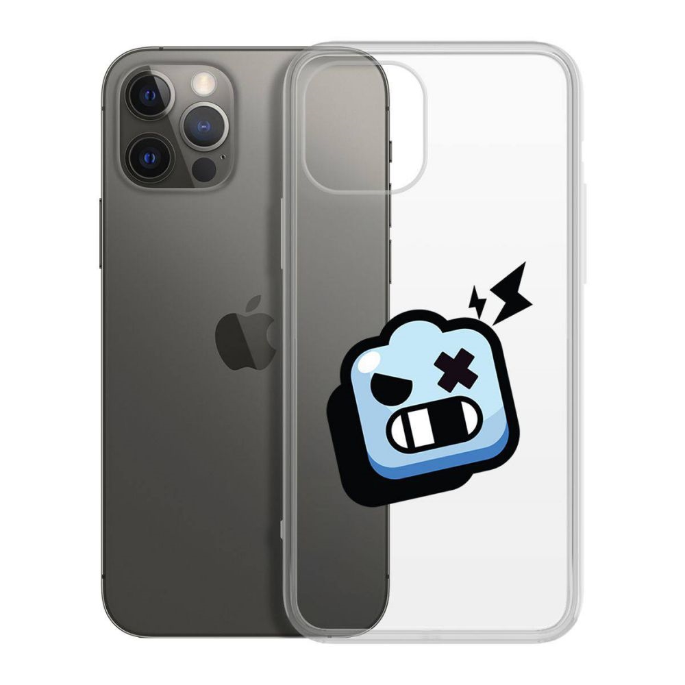 

Чехол-накладка Krutoff Clear Case Brawl Stars-Роборубка для iPhone 12 Pro Max, Прозрачный