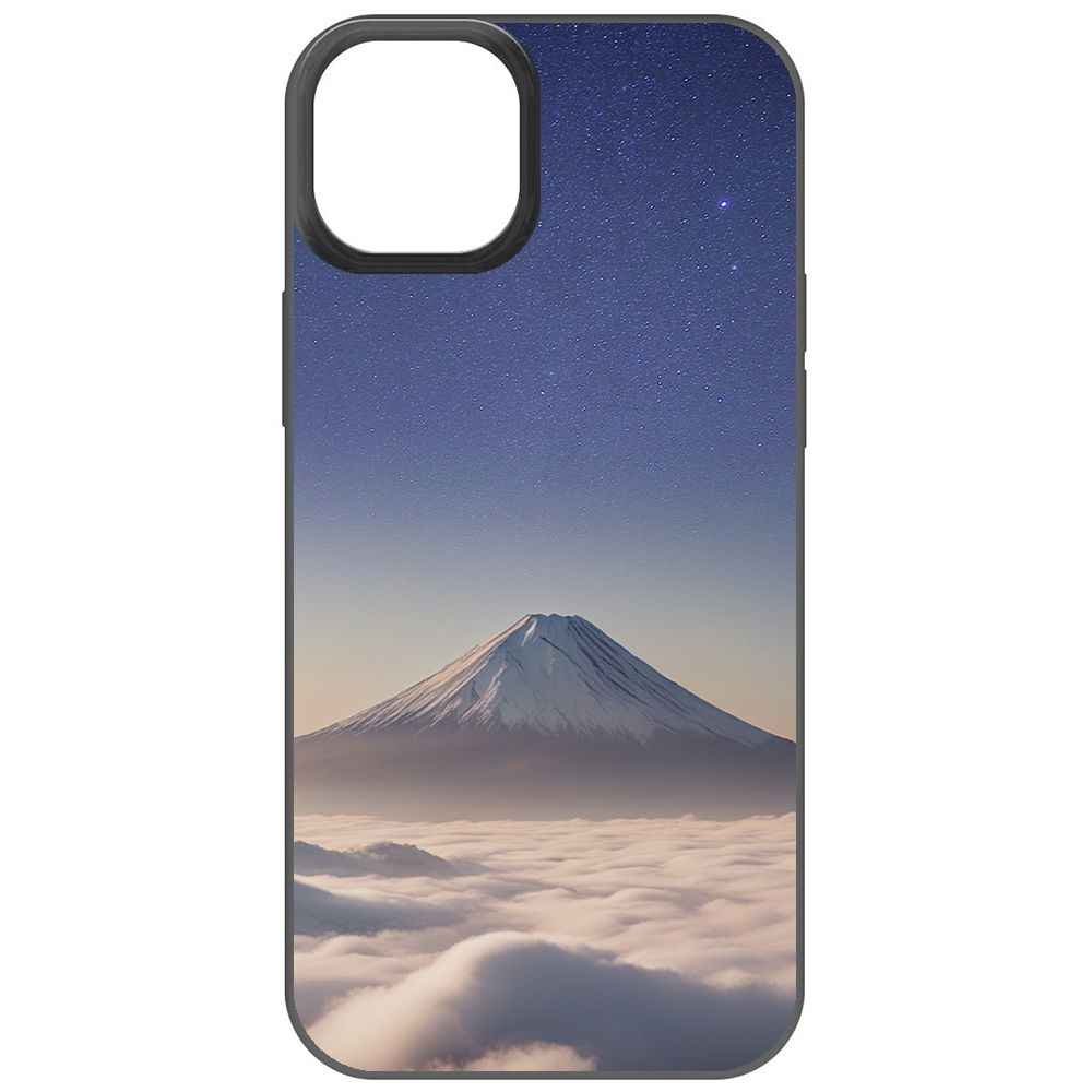 

Чехол-накладка Krutoff Soft Case Япония, Фудзияма для iPhone 15 Plus черный