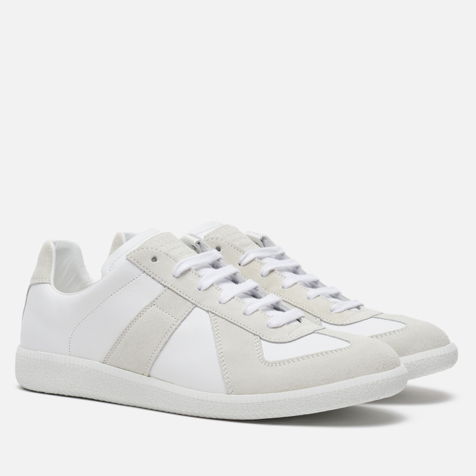 фото Кроссовки мужские maison margiela replica low top белые 44 eu