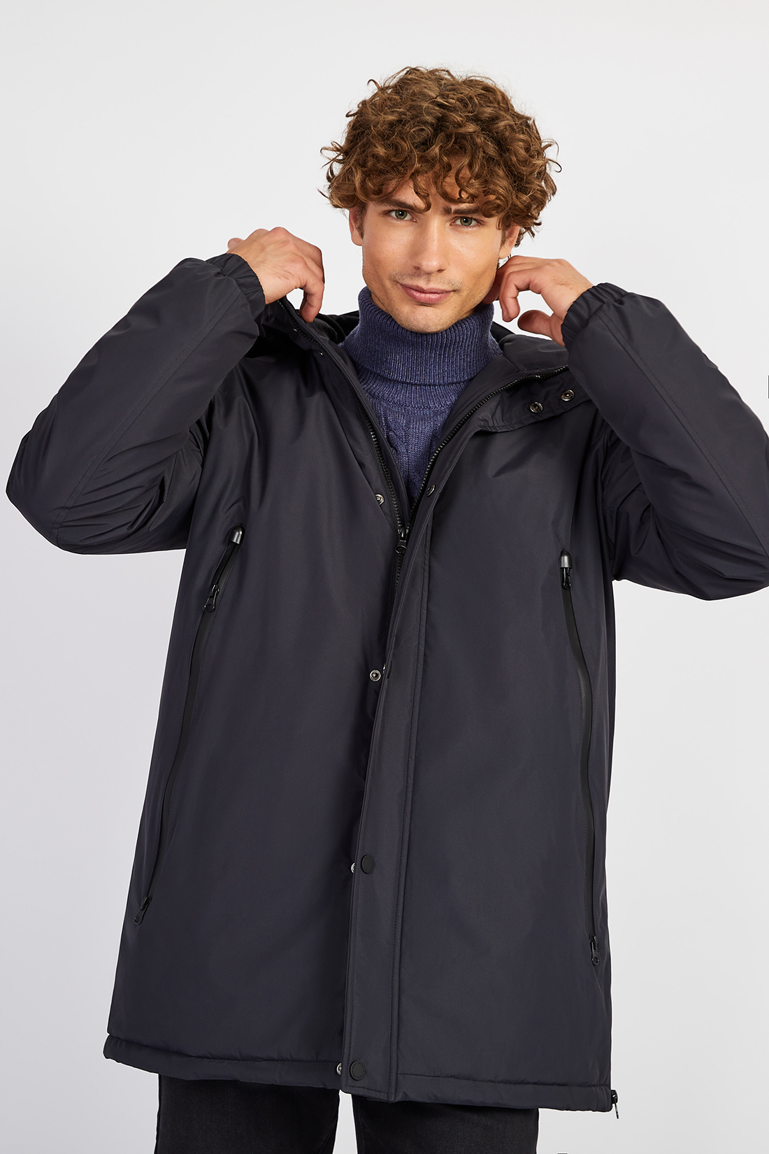 

Парка мужская Baon B5322524 синяя 2XL, B5322524
