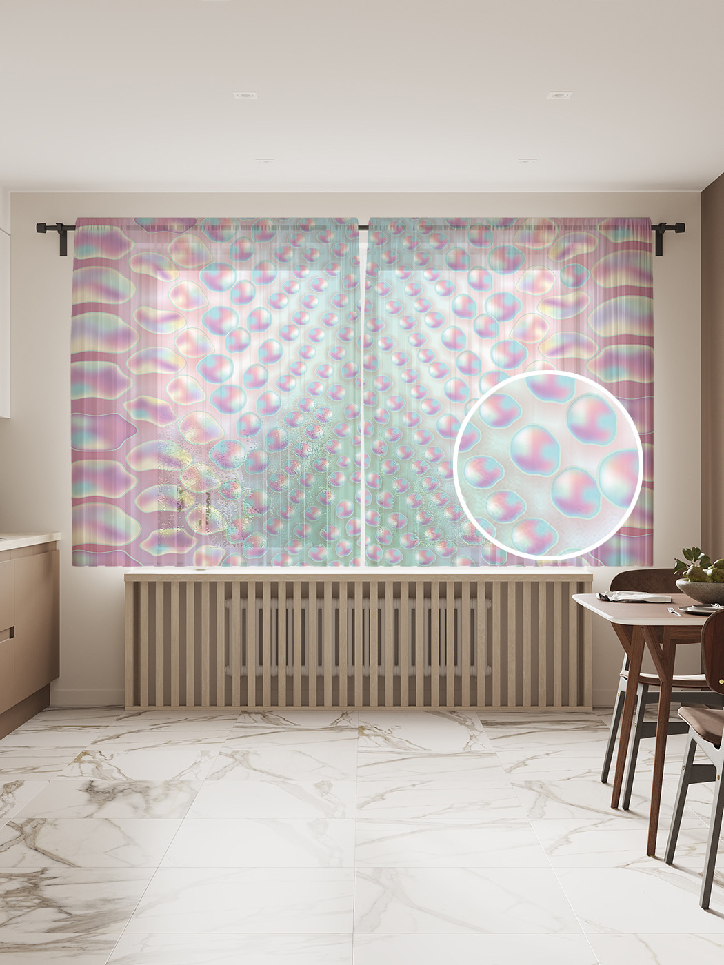 

Фототюль JoyArty "Фантастическая кожа змеи", 145x180см (2 полотна с лентой + 50 крючков), Фантастическая кожа змеи