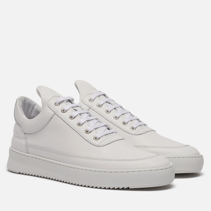 фото Кроссовки женские filling pieces low top ripple lane nappa белые 8.5 us