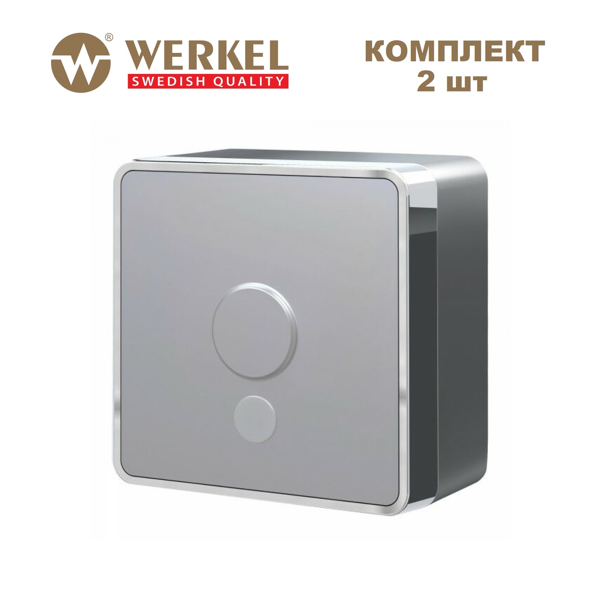 

Комплект накладных выводов кабеля Werkel Gallant W5050206 серебряный, 2шт, Серебристый, Накладной вывод кабеля