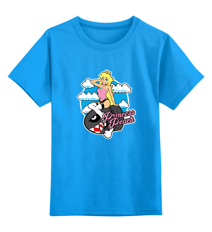 

Футболка детская Printio Princess peach цв. голубой р. 116, Princess peach
